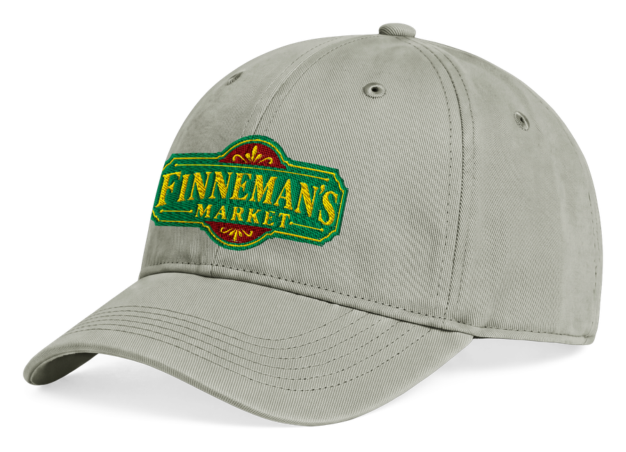 Light khaki Finneman's Market cap with embroidered logo